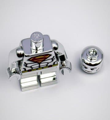 Lego Minifiguur - DC Comics - Chrome Silver Red Superman, Nieuw