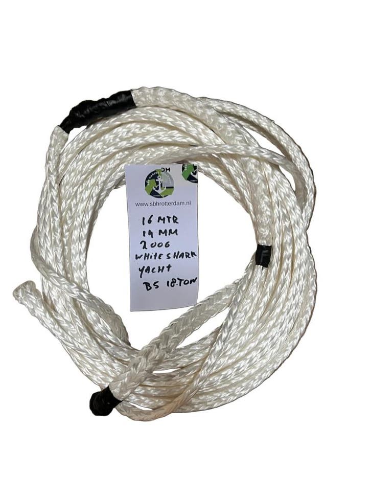 White-Shark Yacht Rope 16 MTR 14 MM 2 Oog BS 18Ton NIEUW!..., Watersport en Boten, Beroepsscheepvaart, Nieuw, Verzenden