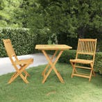 vidaXL 3-delige Tuinset inklapbaar massief acaciahout, Tuin en Terras, Verzenden, Nieuw, Tuinset