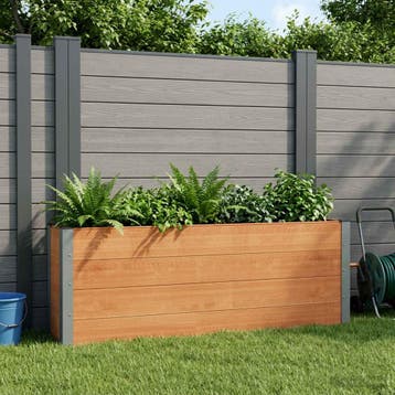 vidaXL Verhoogde plantenbak Bruin 200 x 30 x 72 cm WPC en, Verzenden