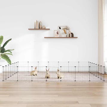 vidaXL Huisdierenkooi met deur 28 panelen 245x245x35 cm, Verzenden