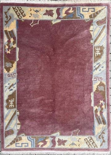Tapis moderne népalais - nettoyé - noué à la main - laine -