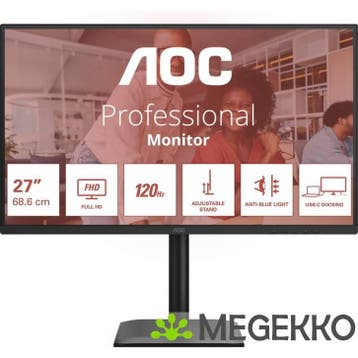 AOC Professional 27E4CV 27  Full HD 120Hz IPS monitor, Computers en Software, Monitoren, Verzenden, Nieuw