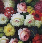 French School (XX) - Large floral still life, Antiek en Kunst