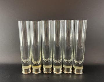 Drinkset (6) - .800 zilver - Cilindrisch fluitmodel