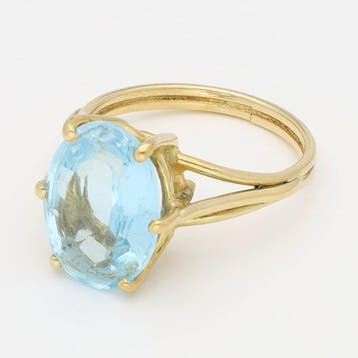 Ring - 18 karaat Geel goud Spinel, Handtassen en Accessoires, Ringen, Nieuw