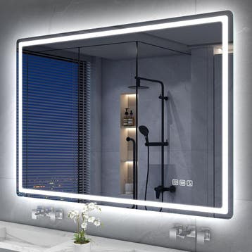 LED Spiegel 100x70cm Bluetooth | Retour Deal | 35% Korting, 100 tot 150 cm, Verzenden, Overige typen, Zo goed als nieuw