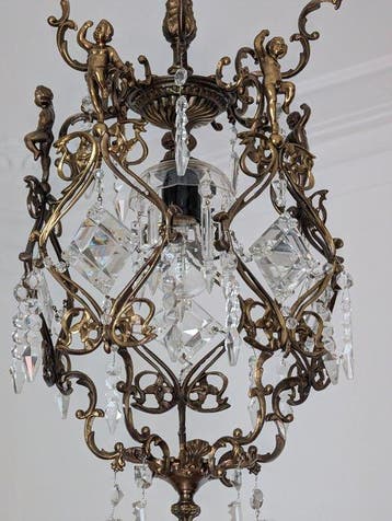 Lampe à suspendre - Cristal - Liberté, Antiquités & Art