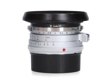 Leica 35mm f/1.4 Summilux-M Silver Steel Rim (11301), Ophalen of Verzenden, Zo goed als nieuw