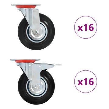 vidaXL 32 st Zwenkwielen 125 mm, Verzenden