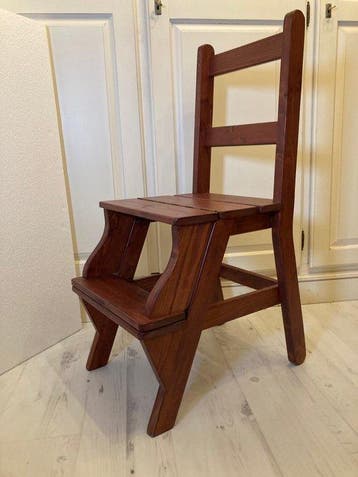 Trapje - Hout - Antieke bibliotheektrap