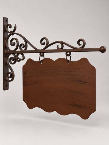 Decoratief ornament - Ornamenteel metalen uithangbord –, Antiek en Kunst