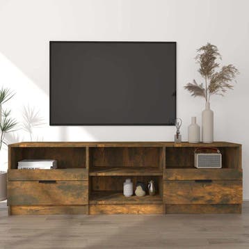 vidaXL Tv-meubel 150x33,5x45 cm bewerkt hout gerookt, Verzenden, Nieuw