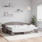 vidaXL Slaapbank met onderschuifbed en matrassen 90x200 cm, Verzenden, Nieuw