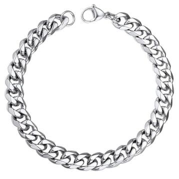 Fako Bijoux - Schakelarmband Gourmet - Cuban Link - Staal -, Verzenden, Nieuw