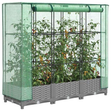 vidaXL Plantenbak verhoogd met kashoes 120x40x123 cm, Verzenden, Nieuw