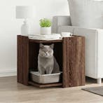 vidaXL Kattenbakkast 53x53x51 cm bewerkt hout bruin, Dieren en Toebehoren, Katten-accessoires, Verzenden, Nieuw