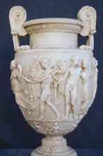 Vase - Vase, cratère en marbre reconstruit selon le goût du