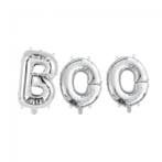 Ballonnen Letter Set Boo Zilver 41cm, Verzenden, Nieuw