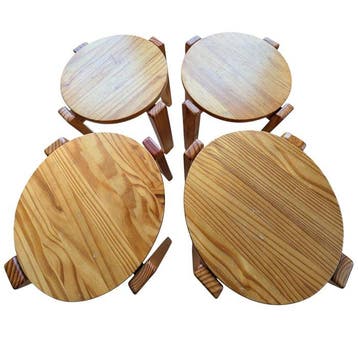 Tabouret (4) - 4269081 - Bois - Vintage, Antiquités & Art