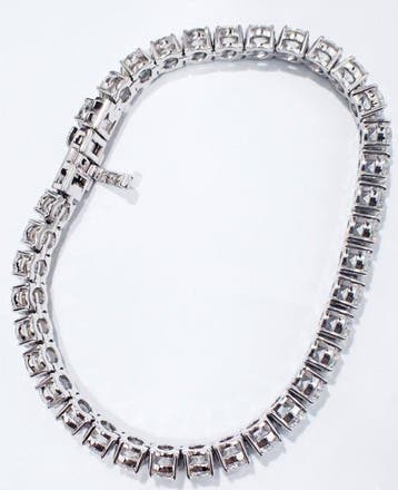 Bracelet de tennis - 14 carats Or blanc - 10.77ct. tw.