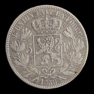 België. Leopold I. 5 Francs 1850 (Zonder minimumprijs)