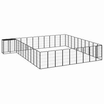 vidaXL Hondenkennel 42 panelen 50x100 cm gepoedercoat staal, Verzenden, Nieuw