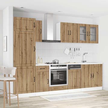 vidaXL 8-delige Keukenkastenset Kalmar bewerkt hout, Verzenden, Nieuw