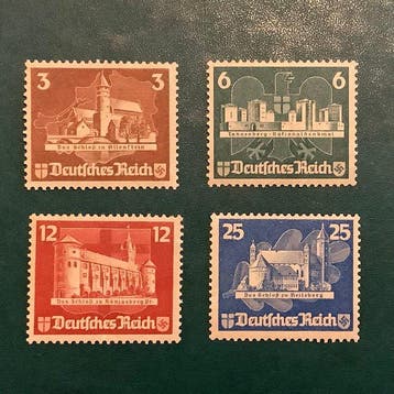 Empire allemand 1935 - Timbres dOstropa, bloc avec gomme, Gestempeld