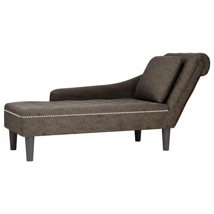 vidaXL Chaise longue kussen en rechterarmleuning kunstleer, Huis en Inrichting, Zetels | Zetels en Chaises Longues, Nieuw, Verzenden