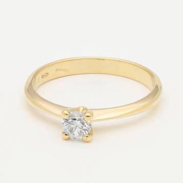 Bague - 18 carats Or jaune Diamant (Naturelle), Bijoux, Sacs & Beauté