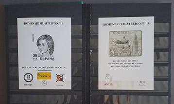 Espagne - Classeur avec timbres d’Espagne, cartes,