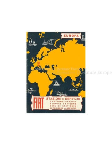 1968 FIAT SERVICE STATIONS EUROPA HANDBOEK