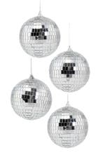 4x Discobal Ø 10 cm Klein Discobol Spiegelbol Glitterbol Gli, Ophalen of Verzenden, Nieuw