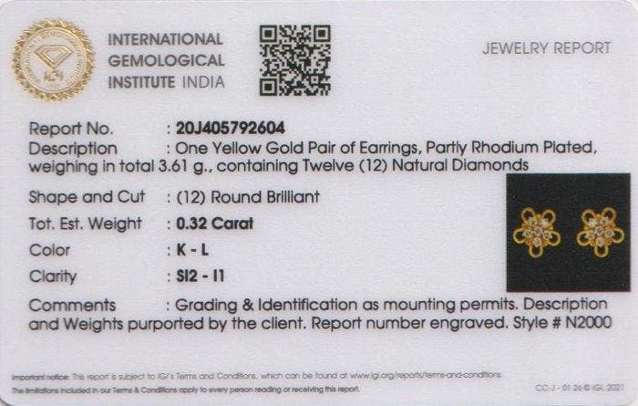 Sans prix de réserve - Boucles doreilles cloutées - 14, Handtassen en Accessoires, Antieke sieraden