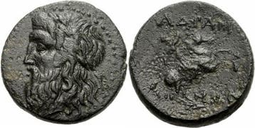 2 Jhd v Chr Adramytion Mysien Bronze 2 Jhd v Chr Zeus Rei..., Verzenden