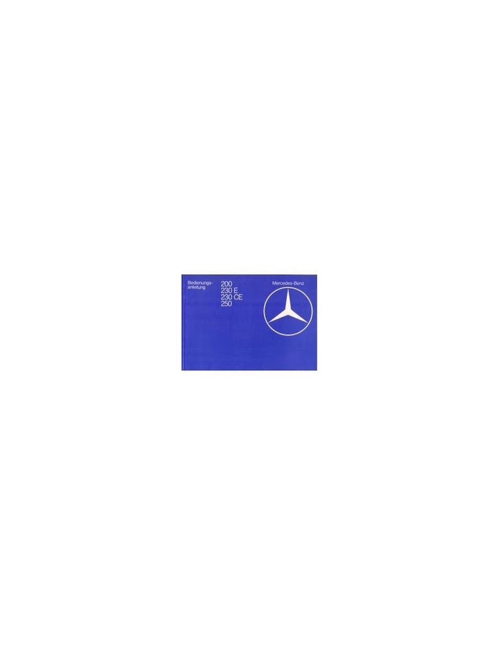 1981 MERCEDES BENZ E KLASSE INSTRUCTIEBOEKJE DUITS, Autos : Divers, Modes d'emploi & Notices d'utilisation