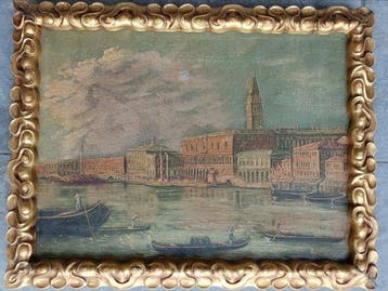 Seguace di Canaletto (XX) - Veduta del Bacino di San Marco