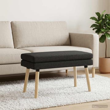 vidaXL Dubbel-laags bank Zwart 80 x 40 x 47 cm Stof, Verzenden, Nieuw