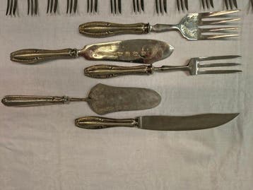 Solingen - Bestekset (29) - .800 zilver - Dessertbestekset, Antiek en Kunst