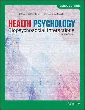 Health Psychology Biopsychosocial Interactions 9781119586937, Verzenden, Zo goed als nieuw, Edward P. Sarafino