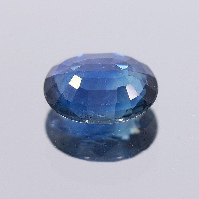 1 pcs Blauw Saffier - 1.64 ct - nternational Colored, Bijoux, Sacs & Beauté, Pierres précieuses