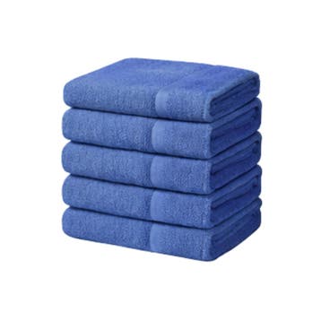 Handdoeken 70×140 cm – Set van 5 – 400 g/m² - Blauw, Verzenden