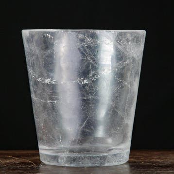 Groter kwartsglas - Vaas van natuurlijke heldere kwarts -