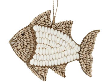 Hanger schelpen vis 29x23cm, Nieuw