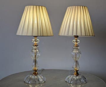 ARTELIGHT - Lamp (2) - Kristal - glas - messing -, Antiek en Kunst