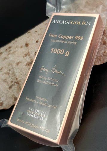 1 kilogramme - Cuivre .999 - Heimerle + Meule, Germany -