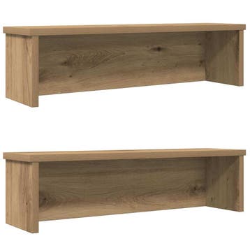 vidaXL Keukenrekken stapelbaar 2 st 50x15x16 cm artisanaal, Verzenden, Nieuw