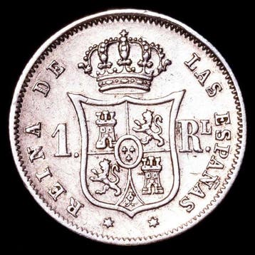 Spanje. Isabel II. Real Acuñado en la ceca de Madrid
