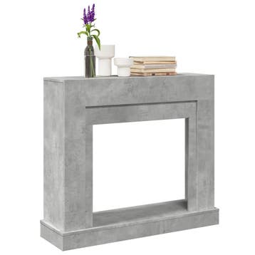 vidaXL Haardombouw 100x30x87,5 cm bewerkt hout betongrijs, Verzenden, Nieuw